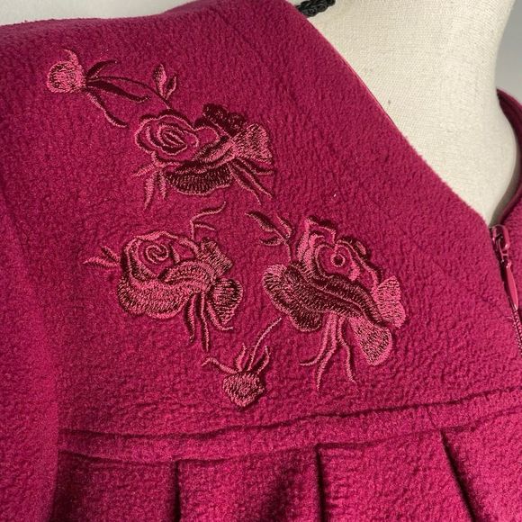 Miss Elaine Vintage Robe, Housecoat, Maroon, size Small - Picture 7 of 13